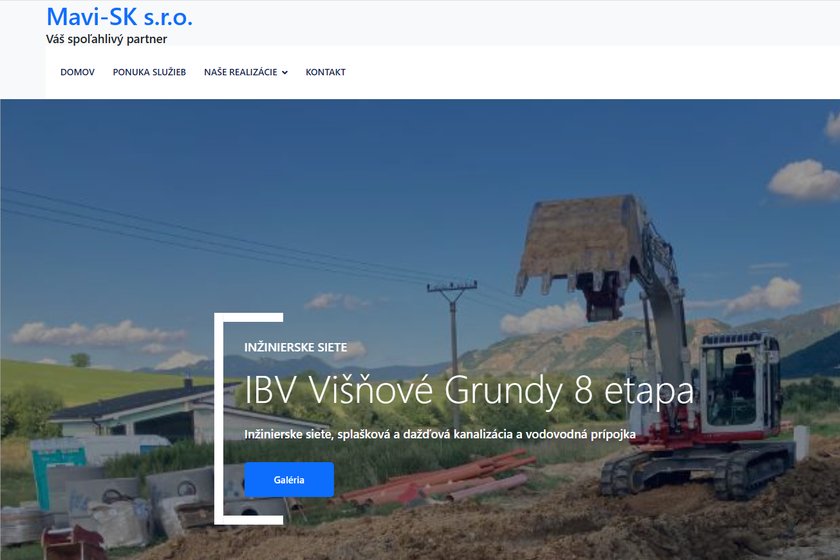 Mavi-SK – web stavebnej spoločnosti zo Žiliny s ponukou služieb a galériami dokončených stavieb